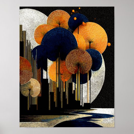 Midnight Forest #17 - 4x5 Digitale Download Poster (Voorkant)