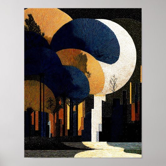 Midnight Forest #3 - 4x5 Digitale Download Poster (Voorkant)