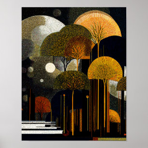 MIdnight Forest #4 - 4x5 Digitale Download Poster