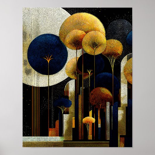 Midnight Forest #7 - 4x5 Digitale Download Poster (Voorkant)