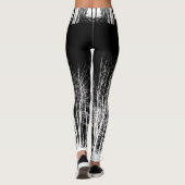 Midnight Forest Black en White Leggings (Achterkant)