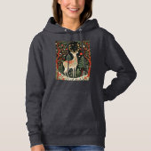 Midnight Forest Christmas Deer Hoodie (Voorkant)