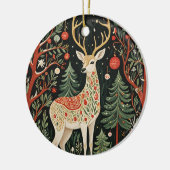 Midnight Forest Christmas Deer Keramisch Ornament (Links)