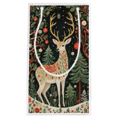 Midnight Forest Christmas Deer Klein Cadeauzakje (Voorkant)