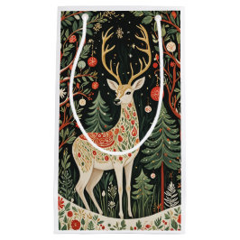 Midnight Forest Christmas Deer Klein Cadeauzakje