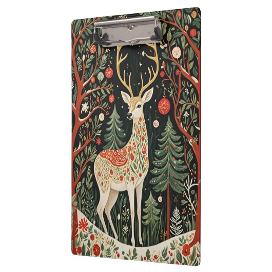 Midnight Forest Christmas Deer Klembord (Links)