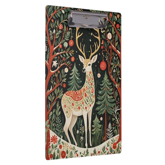 Midnight Forest Christmas Deer Klembord (Rechts)
