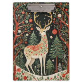 Midnight Forest Christmas Deer Klembord (Voorkant)