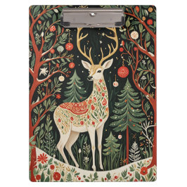 Midnight Forest Christmas Deer Klembord