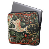 Midnight Forest Christmas Deer Laptop Sleeve (Voorkant Links)