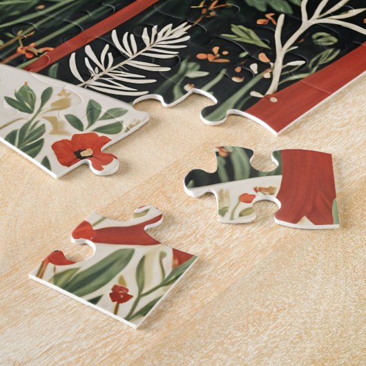 Midnight Forest Christmas Deer Legpuzzel (Zijkant)