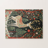 Midnight Forest Christmas Deer Legpuzzel (Horizontaal)