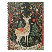 Midnight Forest Christmas Deer Notitieboek (Voorkant)
