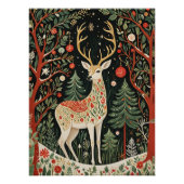 Midnight Forest Christmas Deer Perfect Poster (Voorkant)