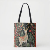 Midnight Forest Christmas Deer Tote Bag (Voorkant)