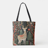 Midnight Forest Christmas Deer Tote Bag (Achterkant)