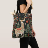 Midnight Forest Christmas Deer Tote Bag (Dichtbij)