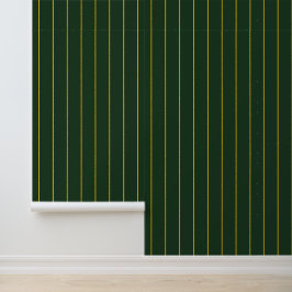 Midnight Forest Green Pinstripes Behang