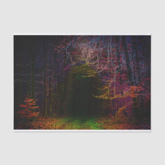 Midnight Forest Landscape Poster Tissuepapier (Voorkant)