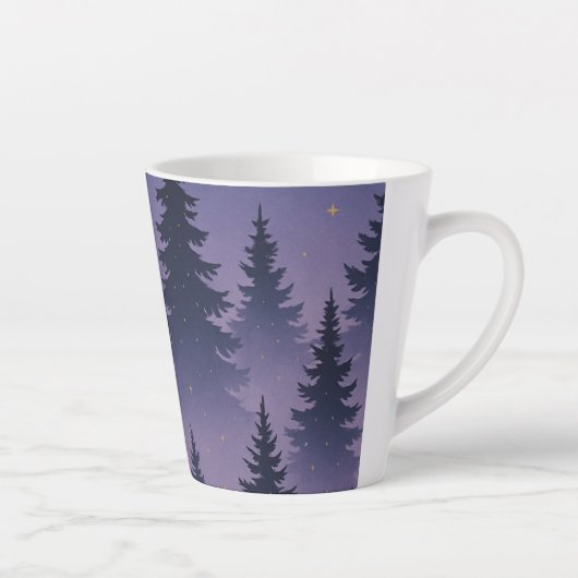 Midnight Forest Under the Stars – Pine Tree Latte Mok (Rechts)