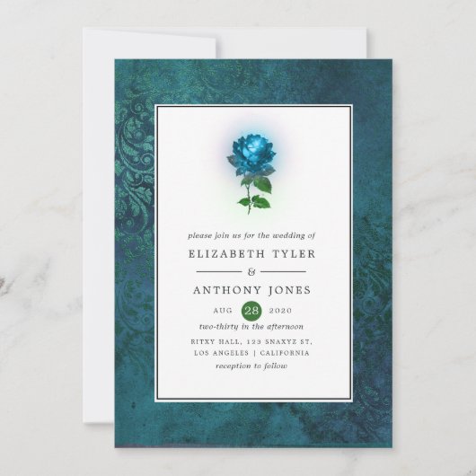 Midnight Forest Wedding Kaart (Voorkant)