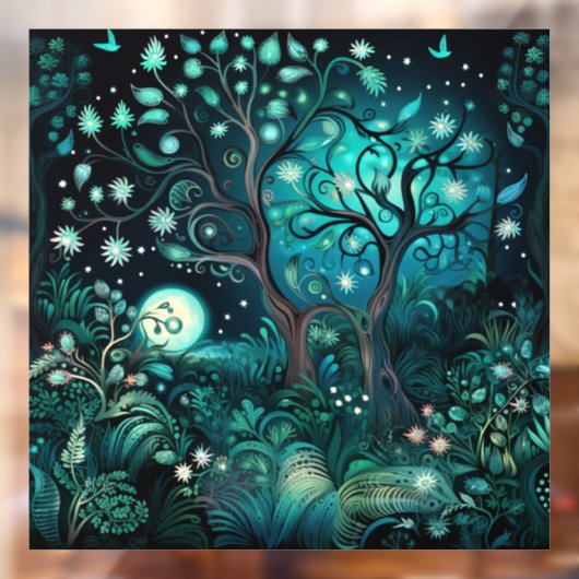Midnight Forest Window Cling Raamsticker (Vel 2)