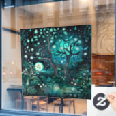 Midnight Forest Window Cling Raamsticker (Cafe Raam)