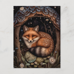 Midnight Fox Ansichtkaart Briefkaart