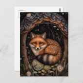 Midnight Fox Briefkaart (Voorkant / Achterkant)