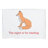 Midnight Fox - Healing Night Pillow Hoesje Kussensloop (Voorkant-Links)