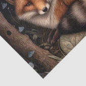 Midnight Fox Tissue Paper Tissuepapier (Detail)