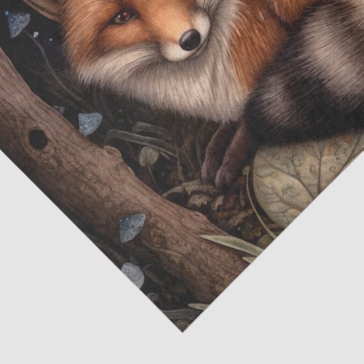 Midnight Fox Tissue Paper Tissuepapier (Detail)