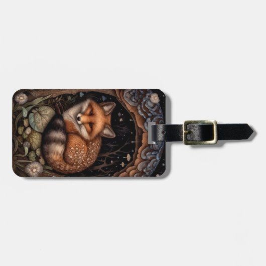 Midnight Fox Wallet Case Bagagelabel (Voorkant horizontaal)