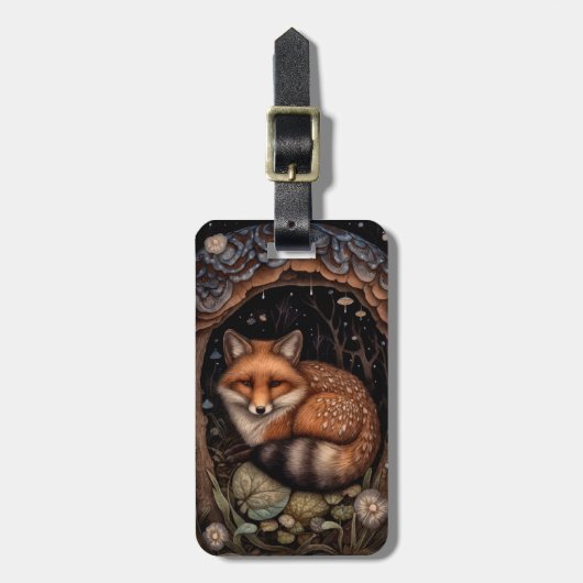 Midnight Fox Wallet Case Bagagelabel (Voorkant verticaal)