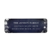 Midnight Frost | Holiday Return Address Etiket (Voorkant)