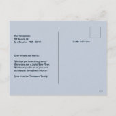 Midnight Frost New Year Retro Modern Blue Photo Feestdagenkaart (Achterkant)