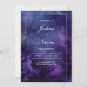 Midnight Galaxy huwelijksuitnodiging Kaart (Voorkant)
