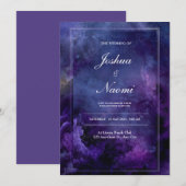 Midnight Galaxy huwelijksuitnodiging Kaart (Voorkant / Achterkant)