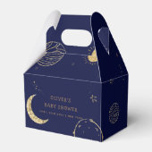 Midnight Galaxy Moon Star Boy Baby shower Bedankdoosjes (Voorkant Zijde)