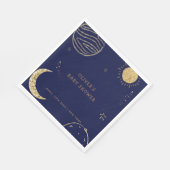 Midnight Galaxy Moon Star Boy Baby shower Servet (Hoek)