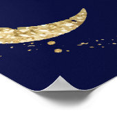 Midnight Galaxy Outer Space Baby shower Welkom Poster (Hoek)