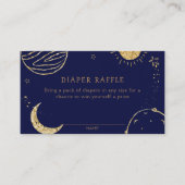 Midnight Galaxy Space Diaper Raffle Baby shower Informatiekaartje (Voorkant)