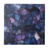 Midnight Galaxy Stained Glass Mosaic Tegeltje (Voorkant)