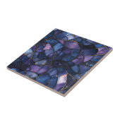 Midnight Galaxy Stained Glass Mosaic Tegeltje (Zijkant)