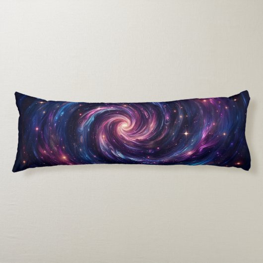 Midnight Galaxy Swirl beroemd gemaakt door Deep Pu Lichaamskussen (Voorkant)