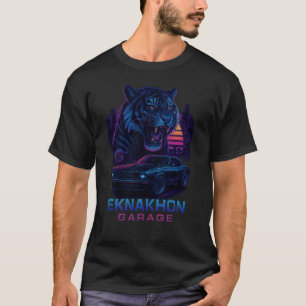 Midnight Garage Tijger T-shirt van EKNAKHON