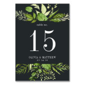 Midnight Garden | Aangepaste Kaart tabelnummer (Voorkant)