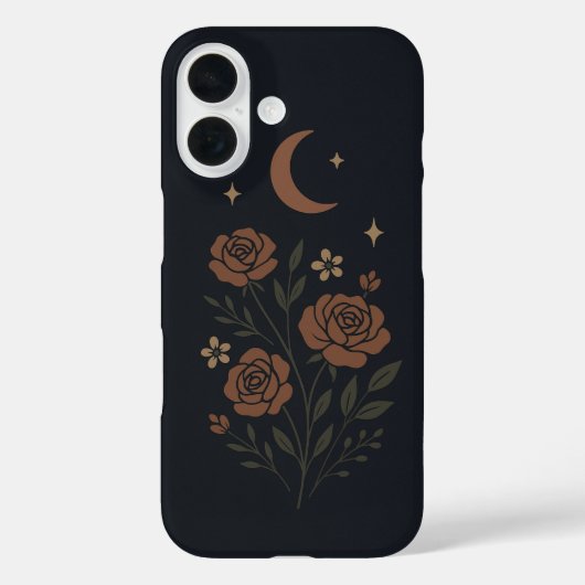 Midnight Garden Aesthetic Dark Floral Design Case (Achterkant)