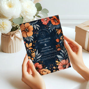 Midnight Garden Barokke bruiloft Kaart