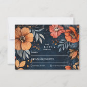 Midnight Garden Barokke bruiloft RSVP Kaartje (Voorkant)